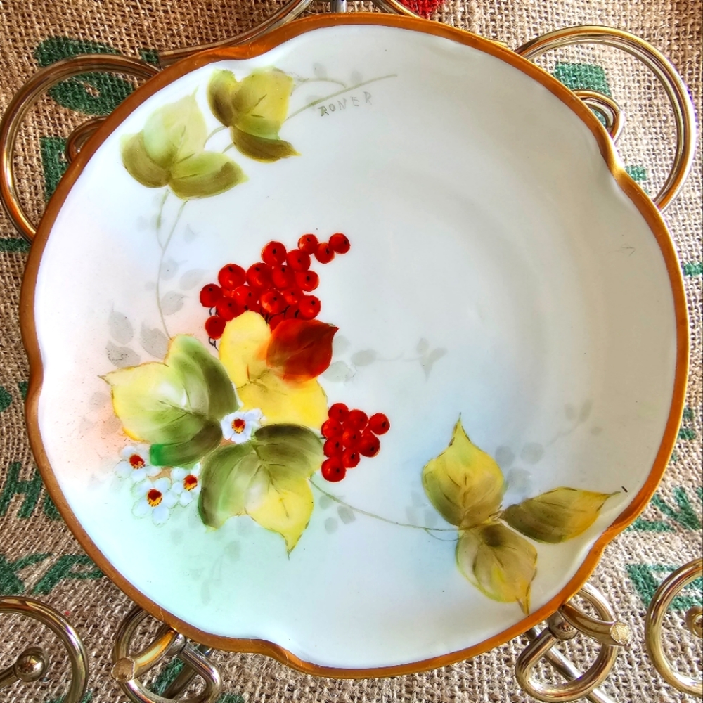 Louise Bavaria Hand painted Floral porcelain China Plate